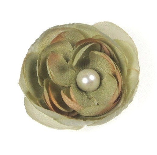 Magnetic Sage Green Ranunculus Flower Shoe Magnets