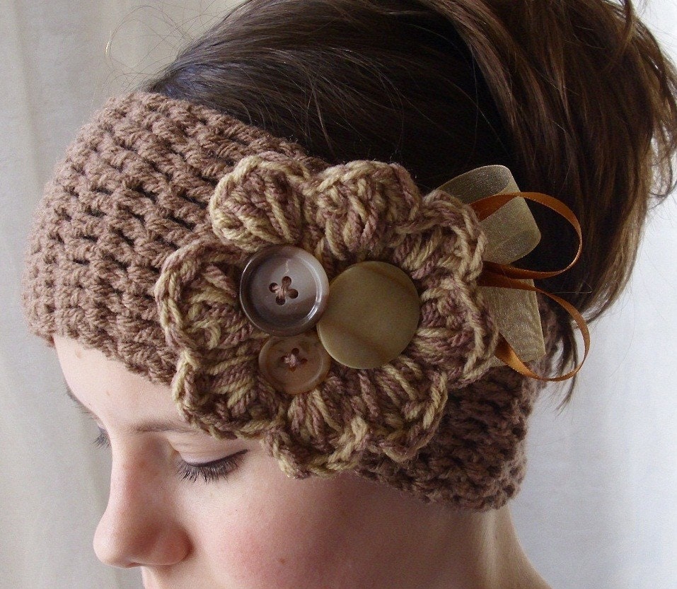 PDF PATTERN.  crochet headband earwarmer