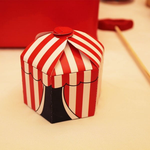 Choose Your Color Circus/Carnival Party Favor Box PRINTABLE/DIY Decorations
