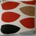 Geometric retro burnt orange, brown, black and grey cushion cover, contemporary designer fabric slip cover, throw pillow