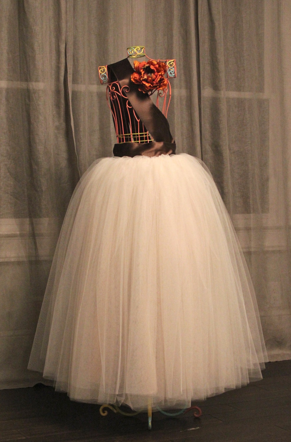 champagne adult tutu CUSTOM LENGTH