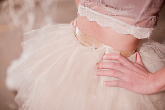 Adult Tutu, vintage wedding dress, vintage tutu skirt, champagne tutu