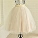 tea length skirt, Champagne Tutu, ivory tutu, chic tutu, WEDDING Bridesmaids Mother of the Bride Special Occasions