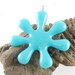 turquoise fused glass daisy pendant uk