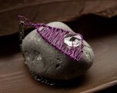 Necklace Pendant -Splinter Series- in Matte Purple and Transparent