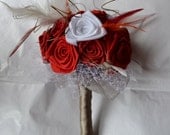 Bridal Bouquet Fabric and Feather Bouquet