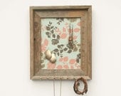 Spring Leaves Jewelry Holder - Pink, Light Blue, & Brown - 8 x 10