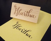 CUSTOM name rubber stamp, custom calligraphy