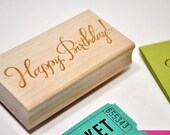 happy birthday rubber stamp