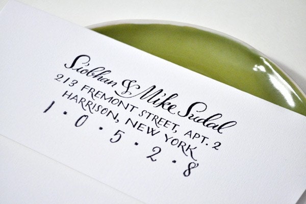 CUSTOM return address stamp 100% calligraphy