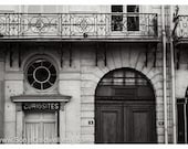 Curiosites - door photograph - Paris Black and White Photography -  8" x 12" Original Fine Art Photograph