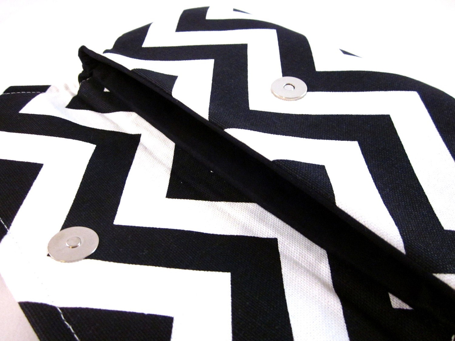 Black and White Chevron Clutch by waterpath