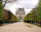 Paris Photography - Jardin des Tuileries - Green Print Elegant Parisian Garden - Autumn Decor - French Architecture - Fine Art - Home Decor