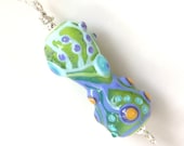 Lampwork Bead Pendant on a Delicate Silver Chain