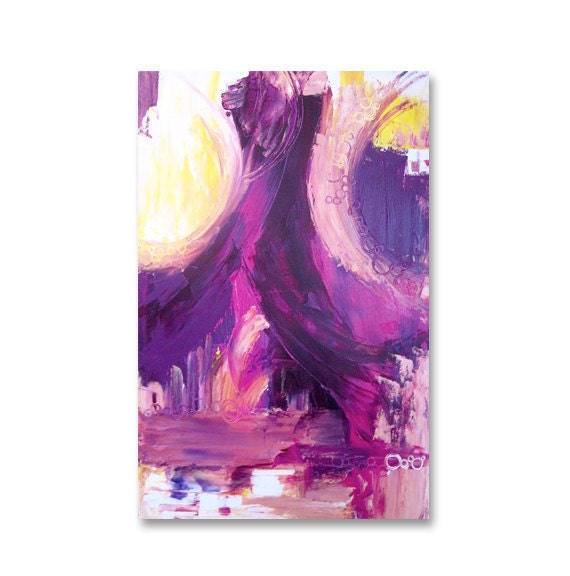 PiCCADiLLY CiRCUS - limited edition contemporary art print - modern interior design - home wall decor - expressionist purple