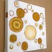 PENNiES FROM HEAVEN original abstract modern painting - gallery fine art - contemporary interior design - ooak home wall decor - gold