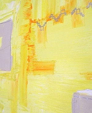 SALE - WiNK original abstract modern painting - gallery fine art - contemporary interior design - ooak home wall decor - yellow white mod