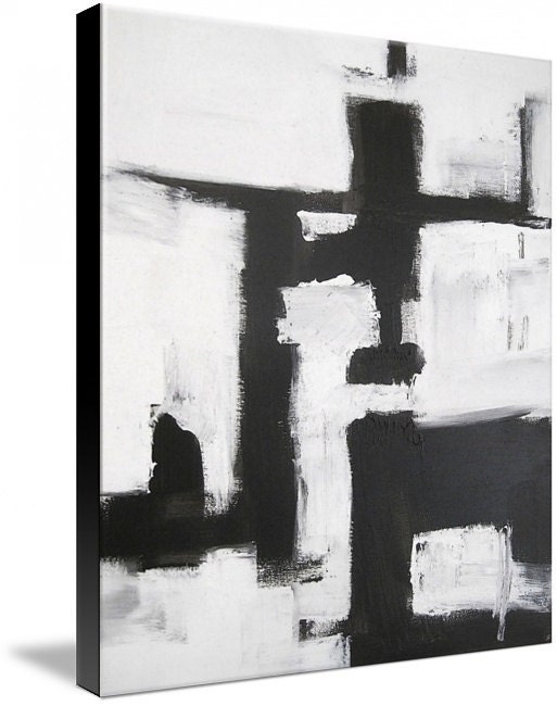 ART PRINT contemporary fine art print - modern decor - abstract painting - black white bold graphic