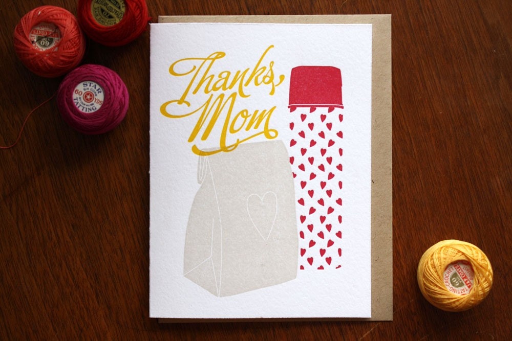 Happy Mothers Day - Thanks, Mom - Letterpress