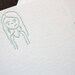 Your Portrait  - Custom Letterpress Stationery - Set of 50