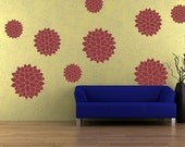 Vinyl Wall Decal Sticker Art -Whimsical Mums