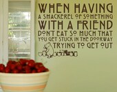 Vinyl Wall Decal Sticker Art - Winnie the Pooh kitchen quote -  Whimsical Mural