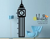 Vinyl Wall Decal Sticker Art - Big Ben Growth Chart - Large decal