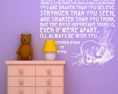 Vinyl Wall Decal Sticker Art - I'll Always Be With You - Winne the Pooh quote - Medium