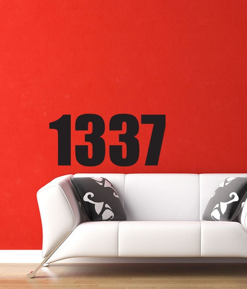 Vinyl Wall Decal Sticker Art - 1337 - Perfect for your favorite Geek