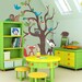 Vinyl Wall Decal Sticker Art - Oak Tree and Woodland Animals - Extra Large Nursery Mural