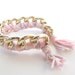 woven firendship bracelet baby pink