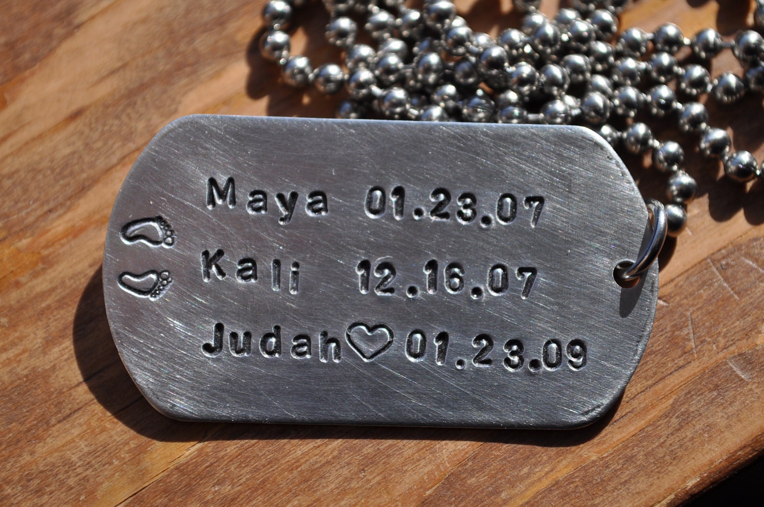 Hand Stamped Dog Tag - The Man Tag - Father's Day