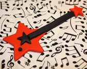 Fondant Cupcake Toppers - Guitars