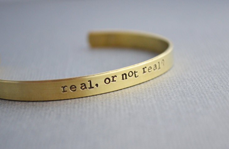 Hunger Games Real or Not Real Real Brass Skinny Cuff The Copper Fox