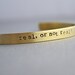 Hunger Games Real or Not Real Real Brass Skinny Cuff The Copper Fox