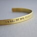 Hunger Games Real or Not Real Real Brass Skinny Cuff The Copper Fox