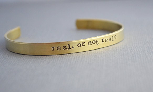 Hunger Games Real or Not Real Real Brass Skinny Cuff The Copper Fox