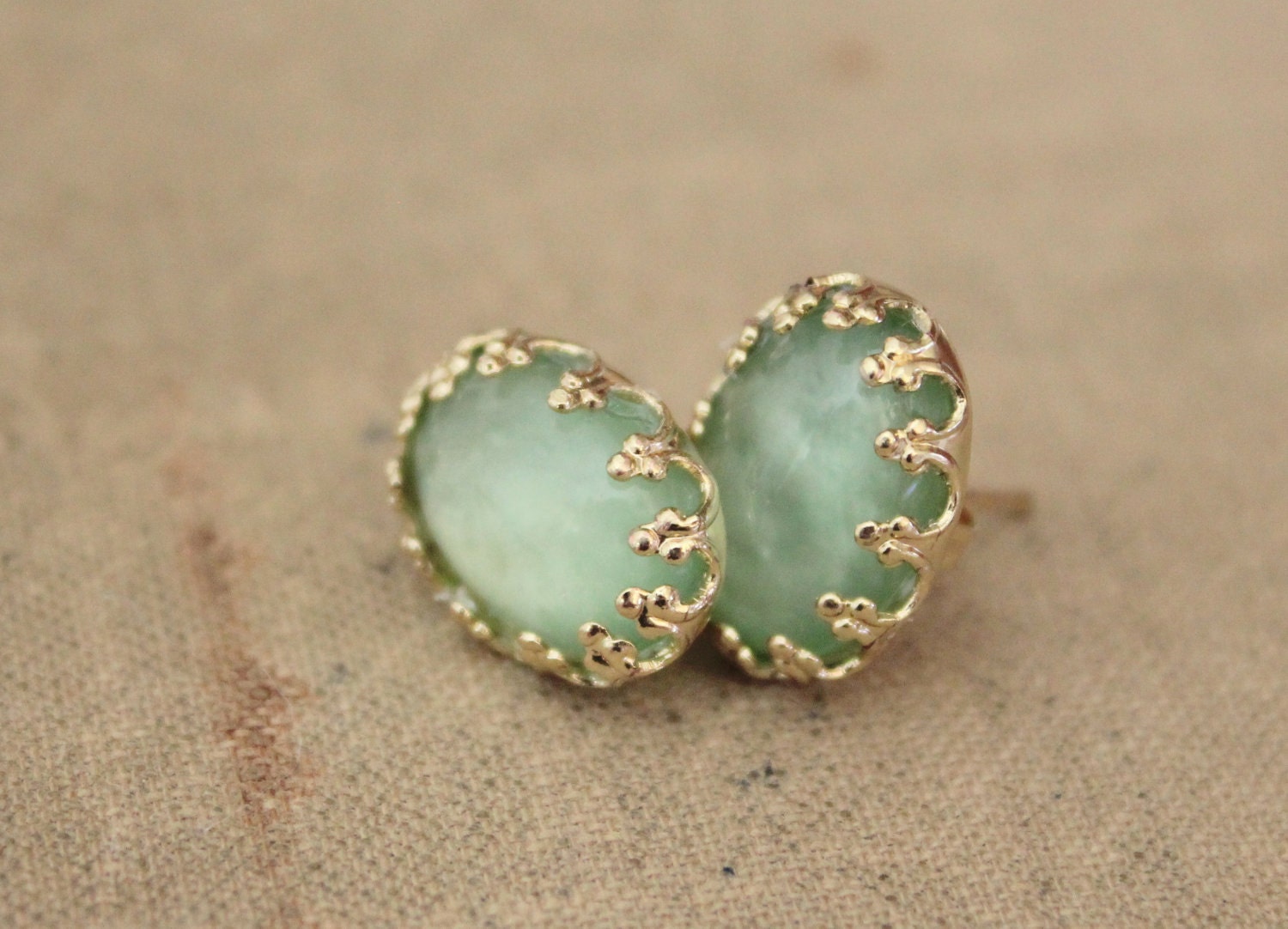 Mint gold plated  post earrings