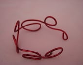 Red wire bracelet or cuff