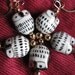 Set of 5 black and white owl stitch markers