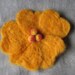 Felted flower hairclip golden yellow