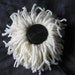 Sea anemone scrunchie off white, cream, ivory