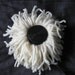 Sea anemone scrunchie off white, cream, ivory