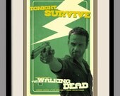 The Walking Dead - AMC Show Retro Movie Poster 11x17 Print