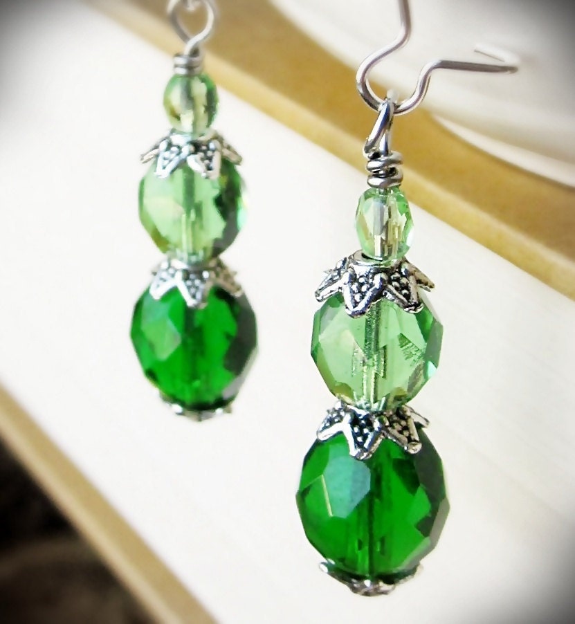 Decadent Drop Earrings, Mint Julep