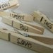 Mail organization - clothespins