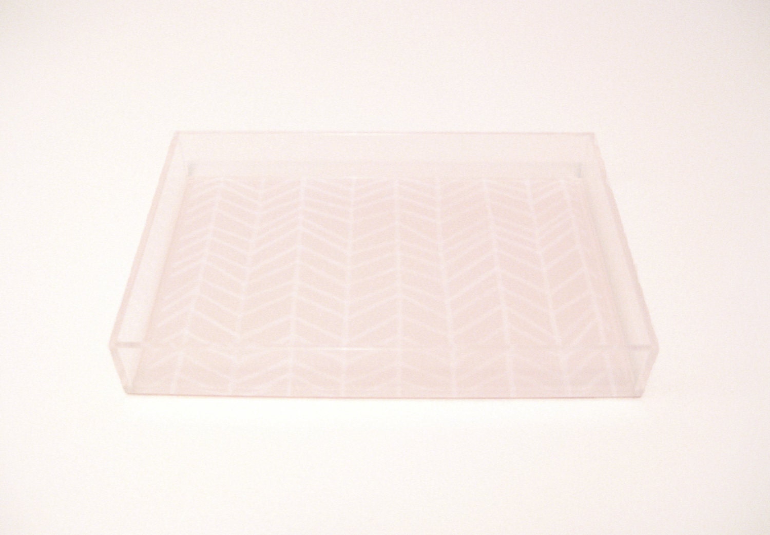 Choose Your Color - Petite Herringbone Lucite Tray