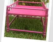 Rasberry Faux Bamboo Coffee Table