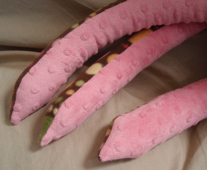 Cupcake the Giant Spotted Brown Fleece Squid - Large Plush Stuffed Animal