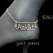 Personalized Script Gold Wire Name Plate Anklet